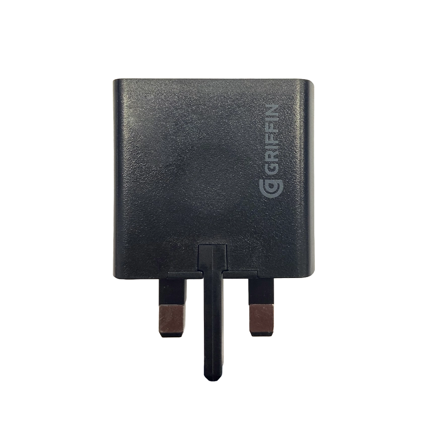 GRIFFIN Powerblock Dual USB-C 15 W & USB-A 12 W Ladegerät UK Schwarz