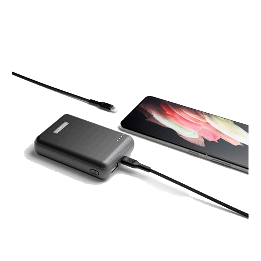 Cygnett Fast Charging Reisepaket 10000mAh Power Bank USB-C auf Lightning Kabel Schwarz