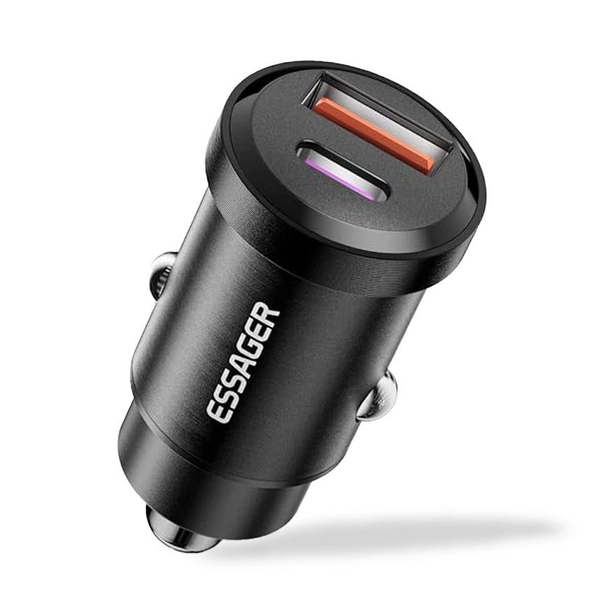 Essager 30 W típusú C és USB autós töltő