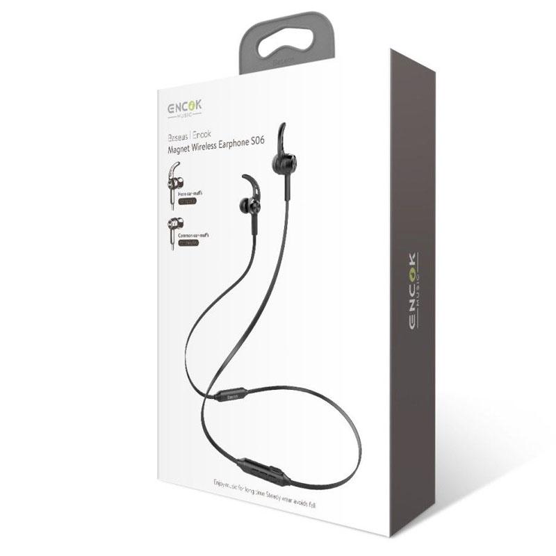 Baseus Encok Bluetooth Earphone Black - box - Fonez