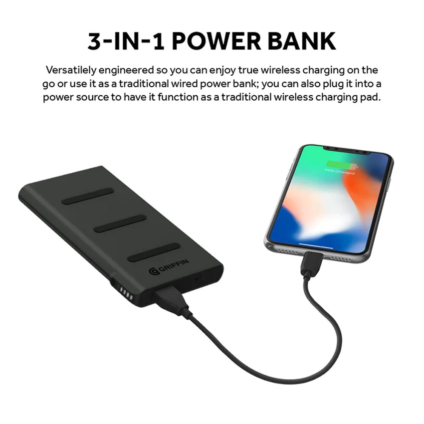 Reserve Wireless Charging Power Bank, 5000mAh