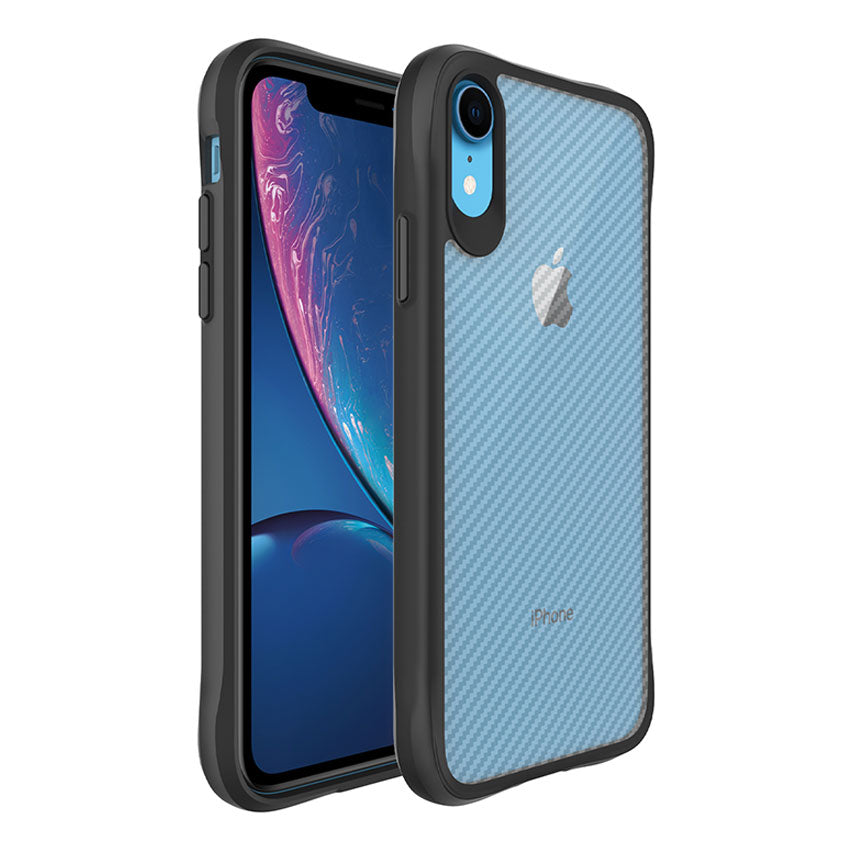 Combat X Mode Carbon Fibre Case iPhone XR Black clear